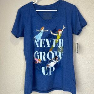 NWT Disney Peter Pan Never Grow Up T-shirt, M